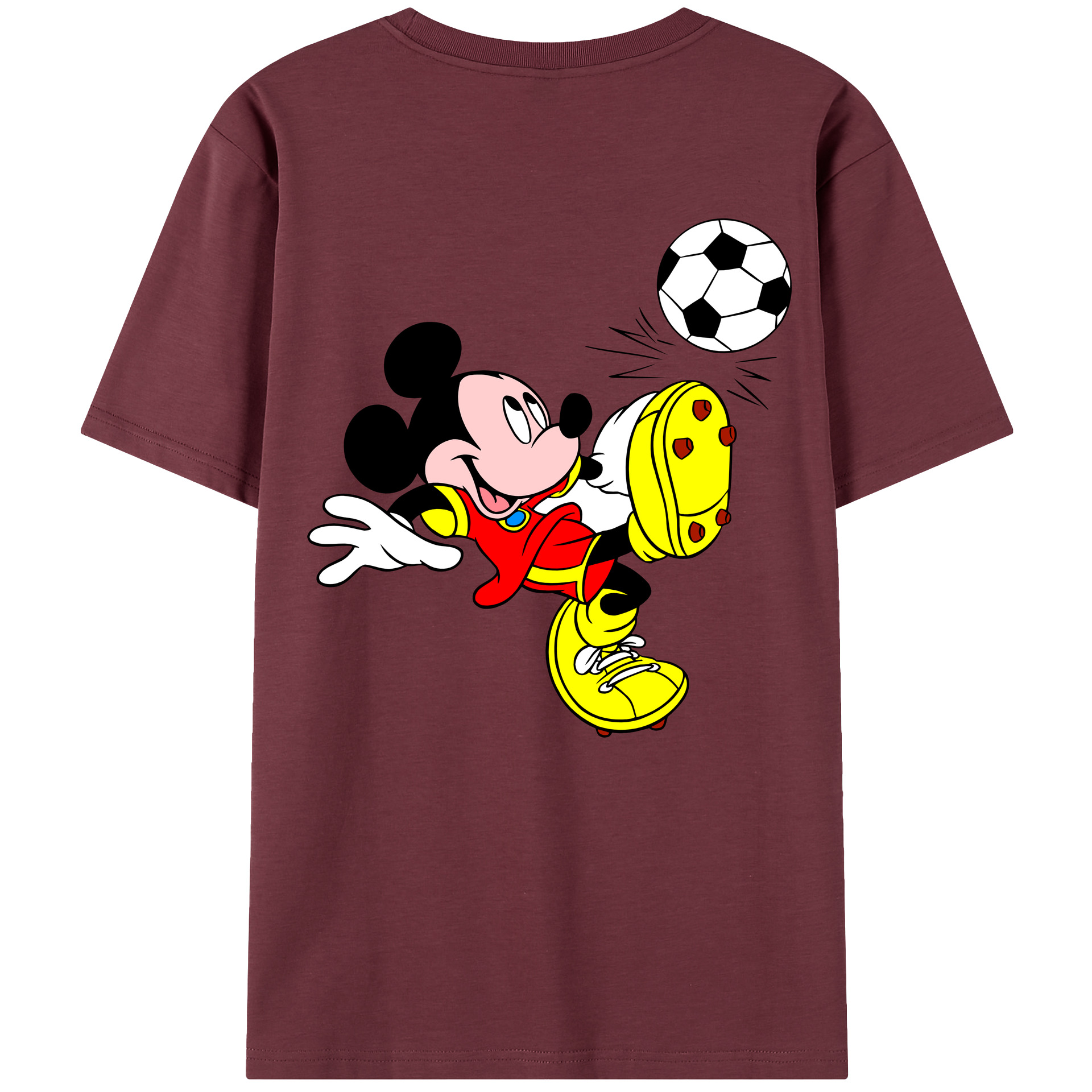 （画像用） ミッキーマウス Mickey Mouse 綿100％半袖Tシャツ（背面プリント）